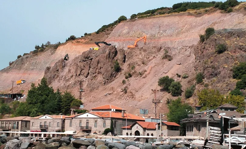 Çalışmaların devam ettiği bölgeden yeni fotoğraf