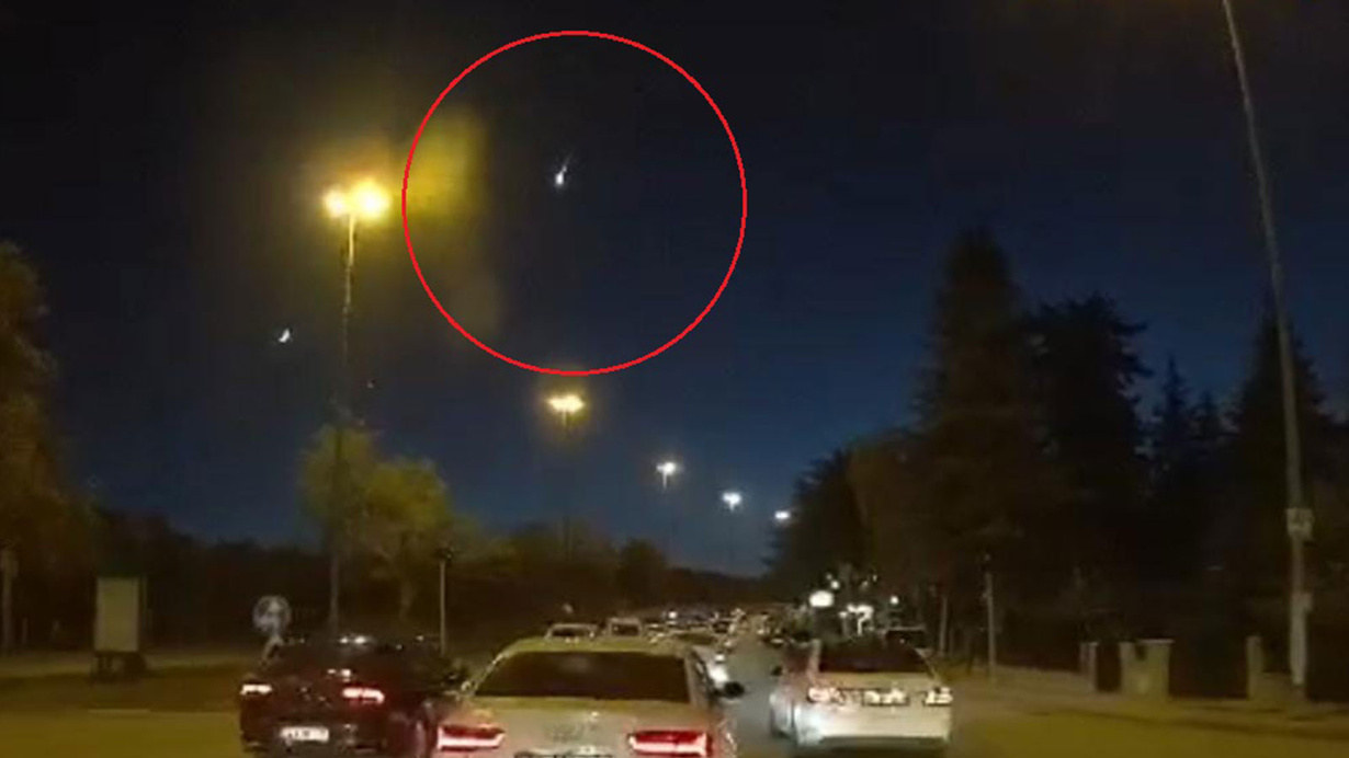 Ankara ve çevre illerde görülen ışık hüzmesi heyecan yarattı