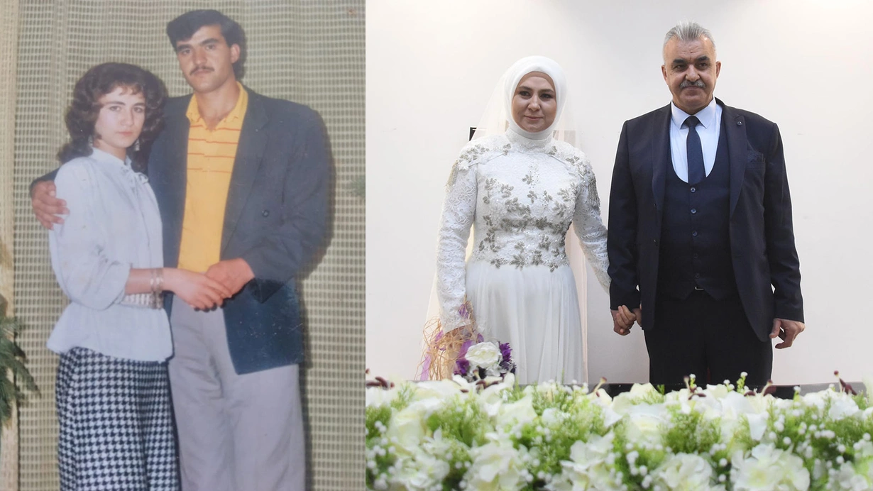 Kayseri'de 1986'da nişanlanan Azmi Bulut ile Mualla Beytül 35 yıl sonra evlendi