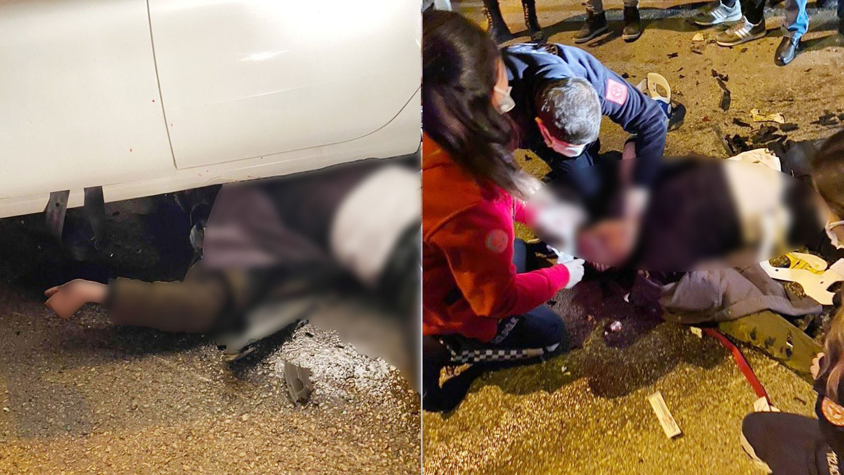 Yaralılara yardım için koştu, başka bir aracın altında kaldı