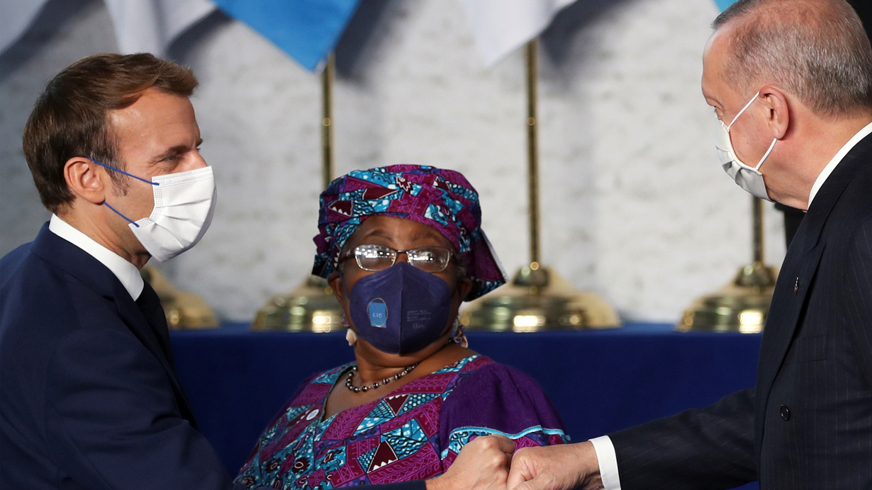 Erdoğan ile Macron bir araya geldi