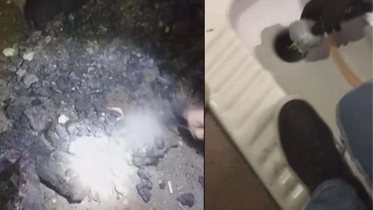 Polisi görünce şaşırdılar! Tuvalet deliği ve sobaya attılar